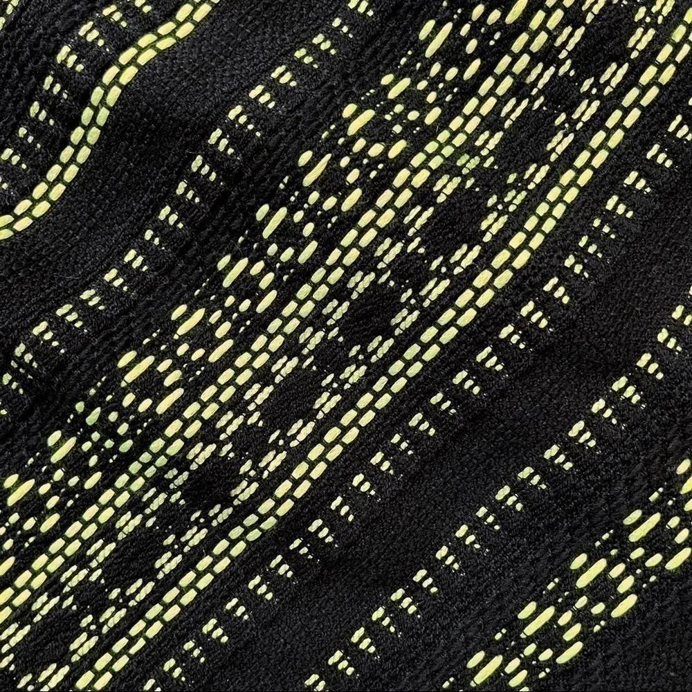 J.Crew Collection neon embroidered textured black pencil skirt *shop@iamwarrior
